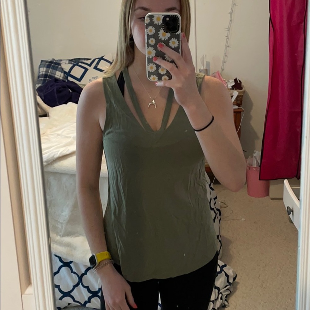 american eagle green tank top